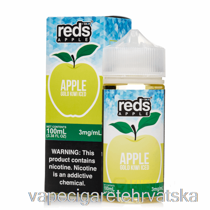 Vape Cigarete Iced Gold Kiwi - Crvena Jabuka E-sok - 7 Daze - 100 Ml 3 Mg